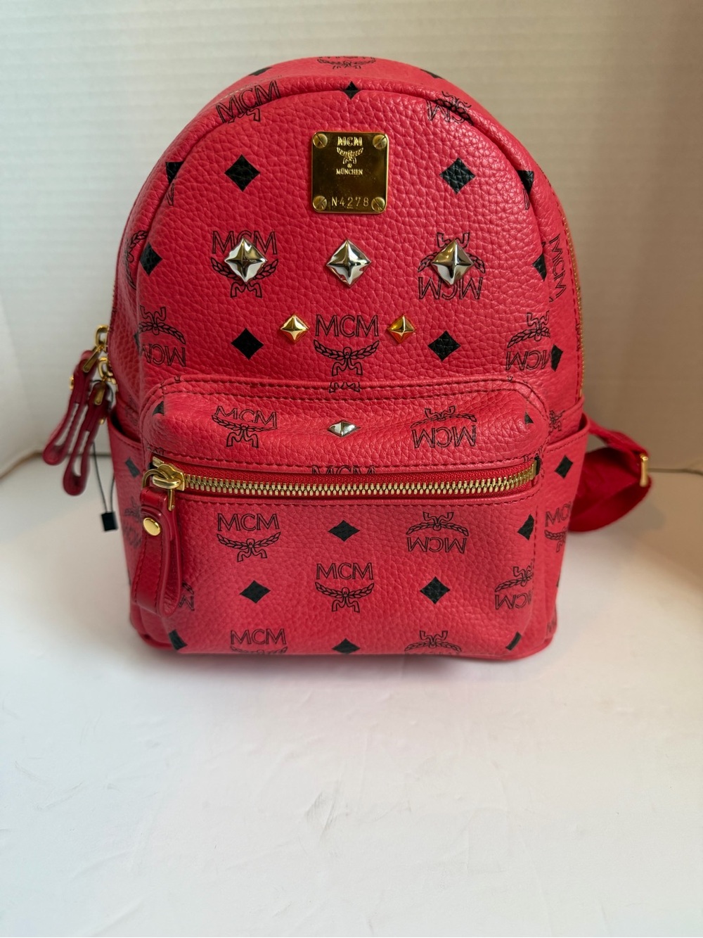 MCM Red  Backpack- small